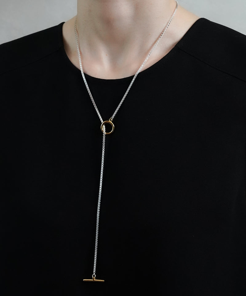 【ISOLATION / アイソレーション】(UNISEX) SV925 Venetian Chain Necklace (60cm)/ ISN-0136SG (SILVER×GOLD)