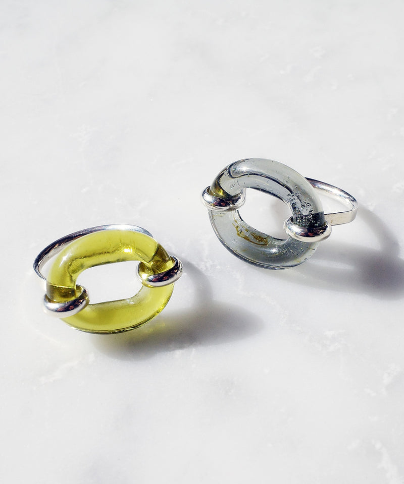 【CLED / クレッド】IN THE LOOP Ring / リング / Sterling silver×Light Olive