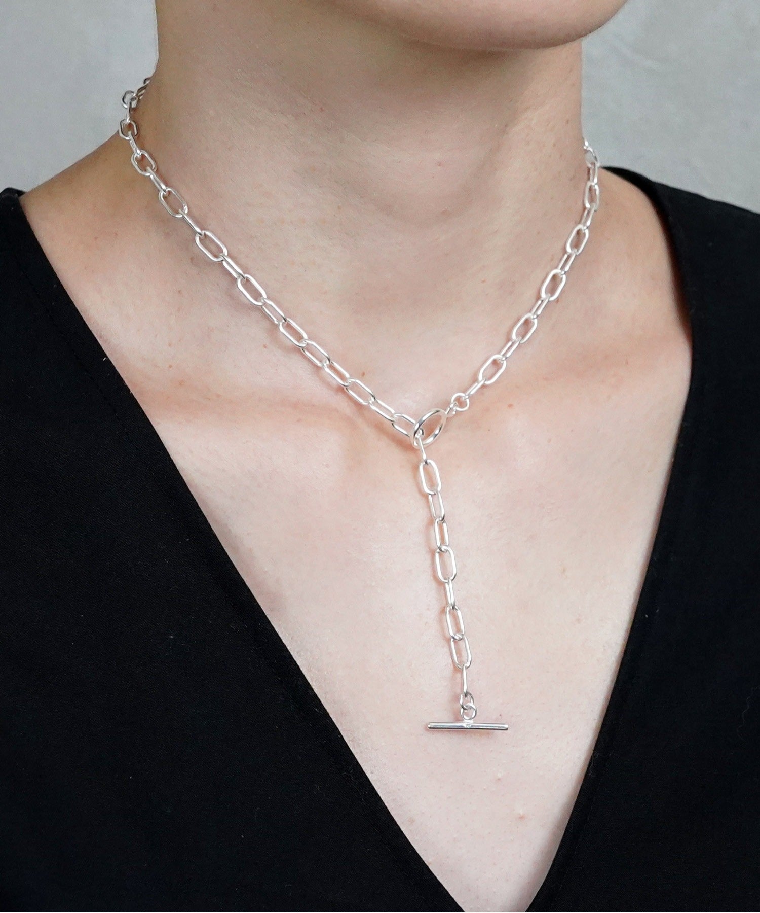 ISOLATION / アイソレーション】SV925 Oval Chain Necklace (40cm,50cm