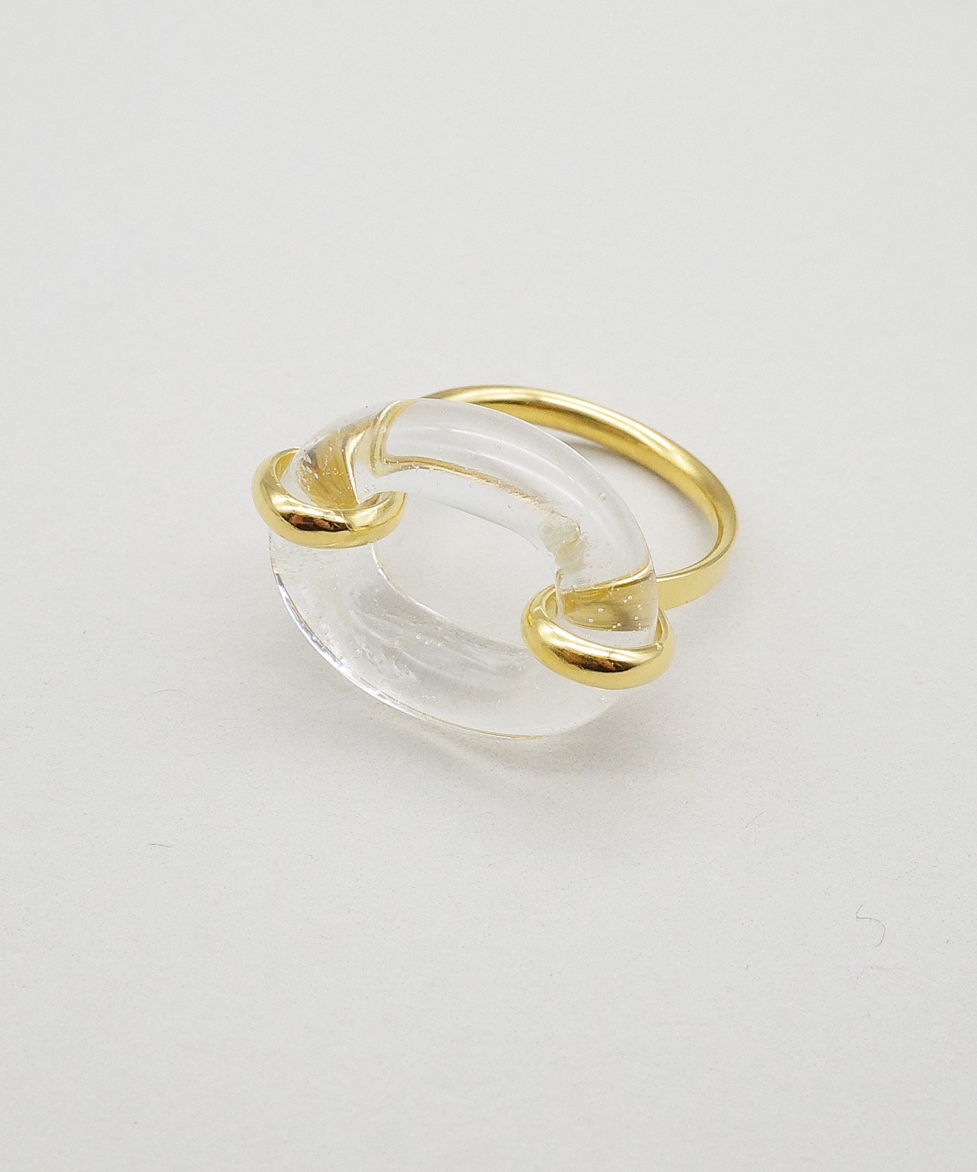 【CLED / クレッド】IN THE LOOP Ring / リング / 14K Gold Filled×Clear Air