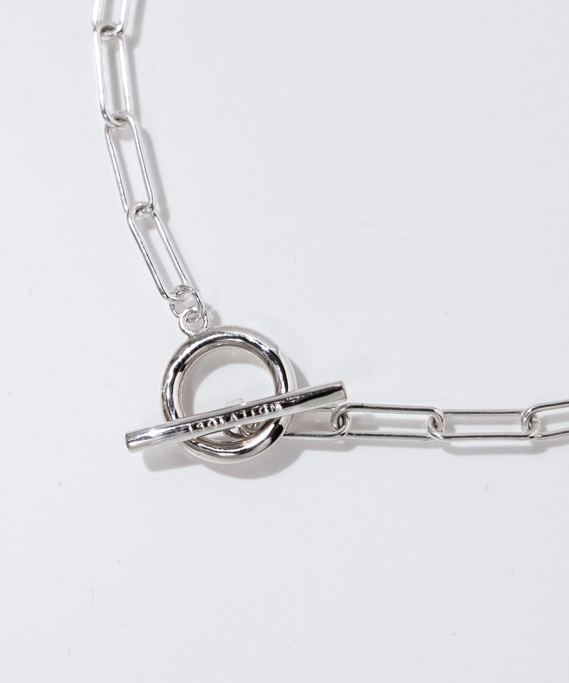 【ISOLATION / アイソレーション】SV925 Rectangle Chain Necklace (38cm) / ISN-0101