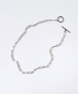 【ISOLATION / アイソレーション】sv925 Rectangle Chain Necklace (50cm) / ISN-0104