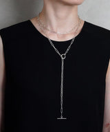 【ISOLATION / アイソレーション】SV925 Rectangle Chain Long Necklace (60cm) / ISN-0102