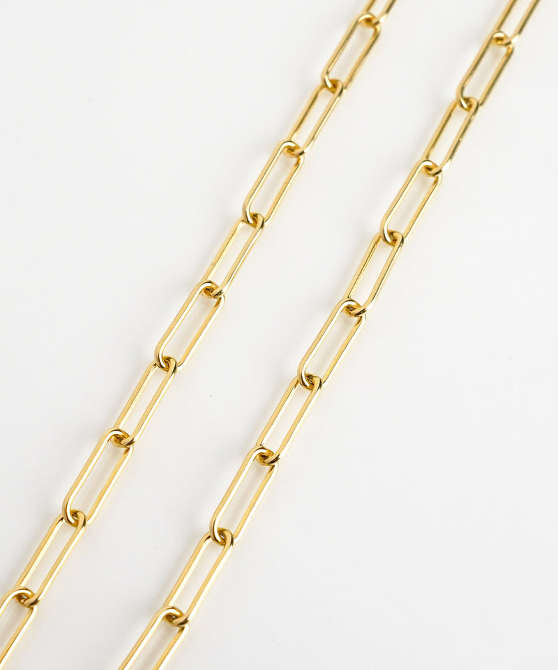 【ISOLATION / アイソレーション】SV925 Rectangle Chain Necklace (38cm) / ISN-0101G