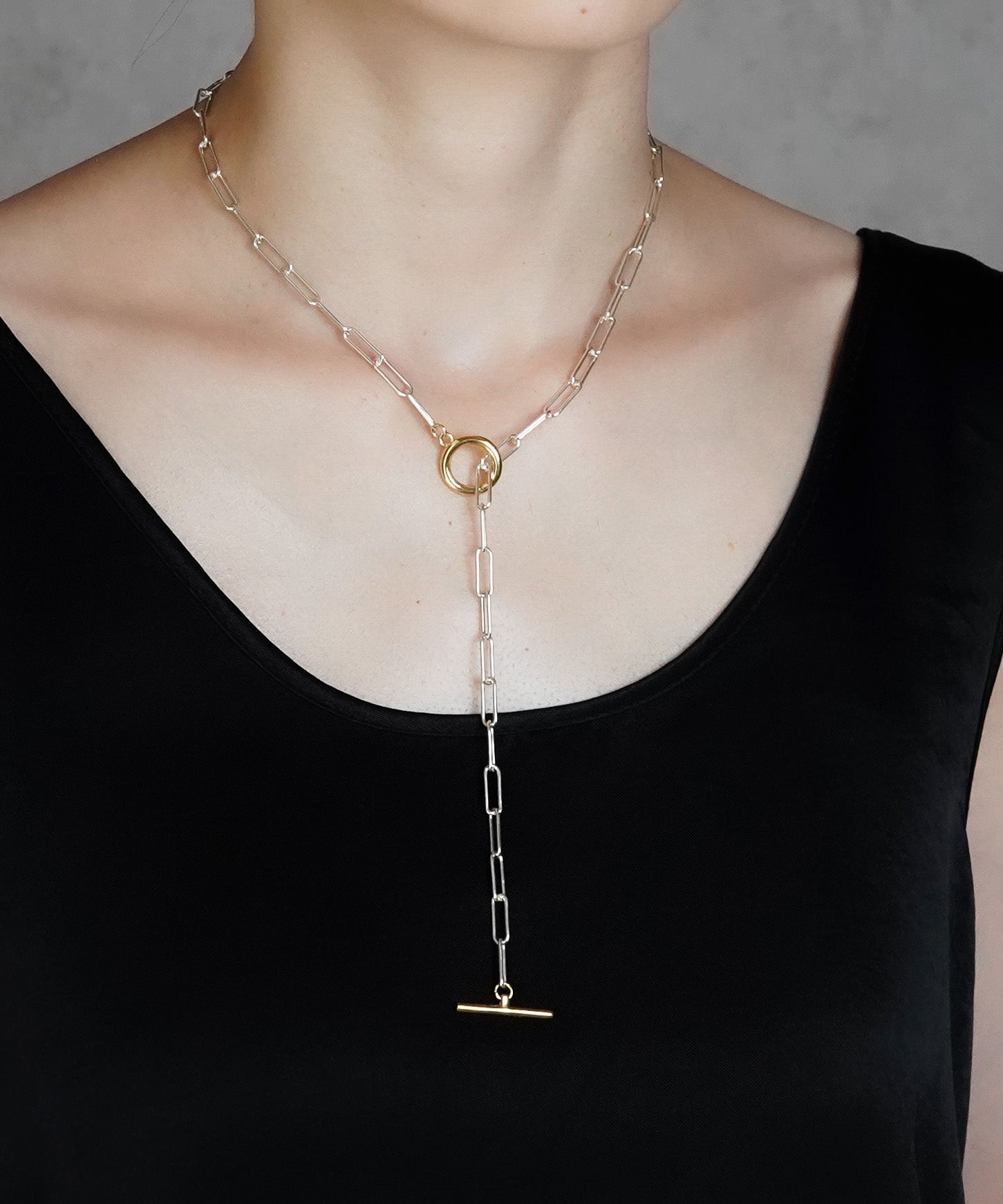 ISOLATION / アイソレーション】SV925 Rectangle Chain Necklace (50cm