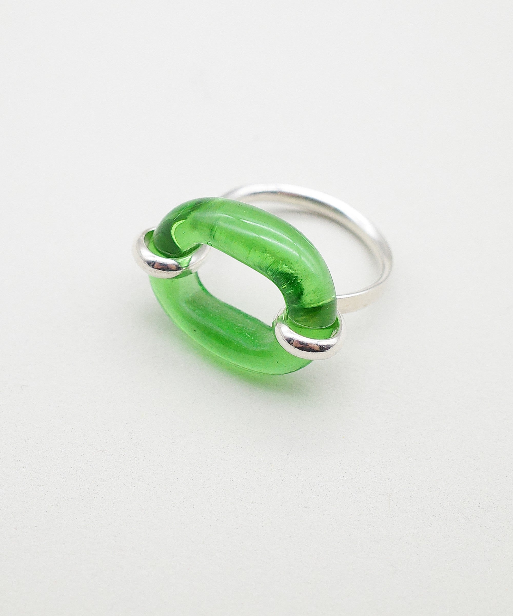 【CLED / クレッド】IN THE LOOP Ring / リング / Sterling silver×Green Forest