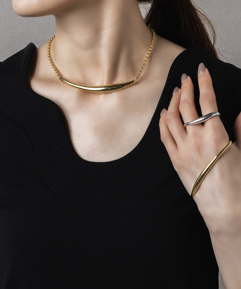 【ISOLATION / アイソレーション】Bold Curve Choker /ISC-0301G(GOLD)