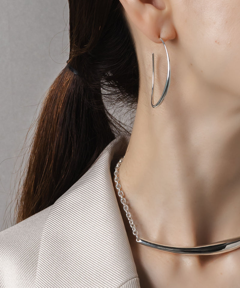 【ISOLATION / アイソレーション】Minimal Curve Hoop/ISP-0308(SILVER)