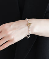 【ISOLATION / アイソレーション】Linear Chain Bracelet /ILB-0133(SILVER×GOLD)