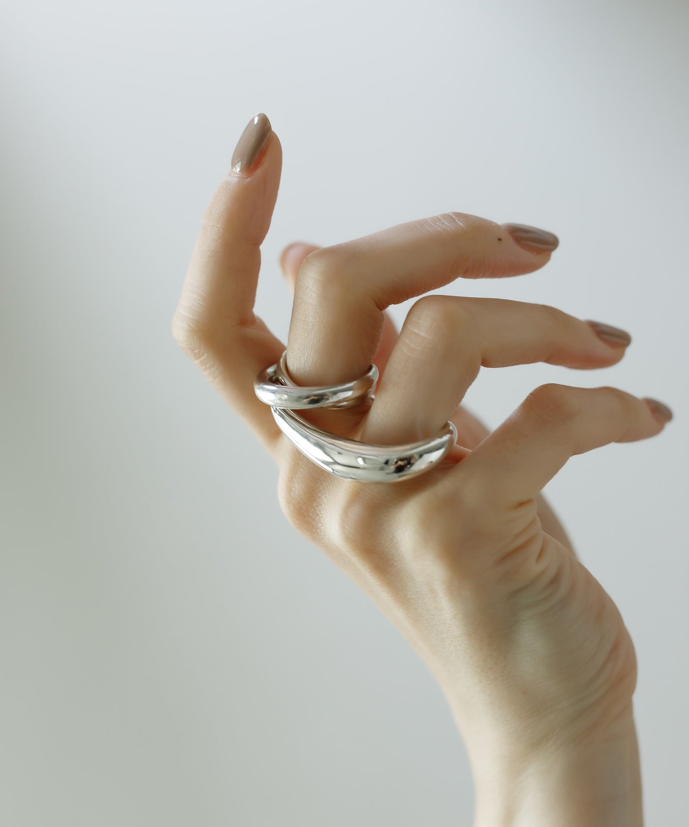 オジュールHANDWRITTEN DOUBLE FINGER RING Double Finger Ring