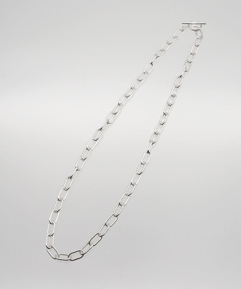 【ISOLATION / アイソレーション】silver925 Oval Chain Necklace SILVER×GOLD  (40cm) / ILN-0127