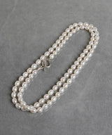 【ISOLATION / アイソレーション】Baroque Pearl Long Necklace /WHITE×SILVER_80cm/  ISN-0137