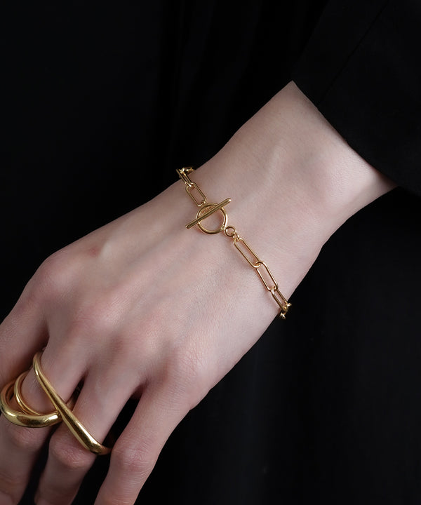 【ISOLATION / アイソレーション】Silver925  Rectangle Chain Bracelet (17cm) / ILB-0129G