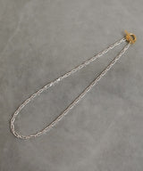 【ISOLATION / アイソレーション】Silver925 Figaro Chain Necklace(SILVER×GOLD_45cm) / ISN-0141SG