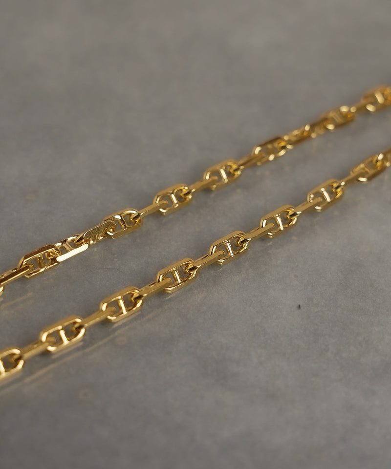【ISOLATION / アイソレーション】silver925 Anchor Chain Necklace (K18gp) (40cm/45cm) / ISN-0140G
