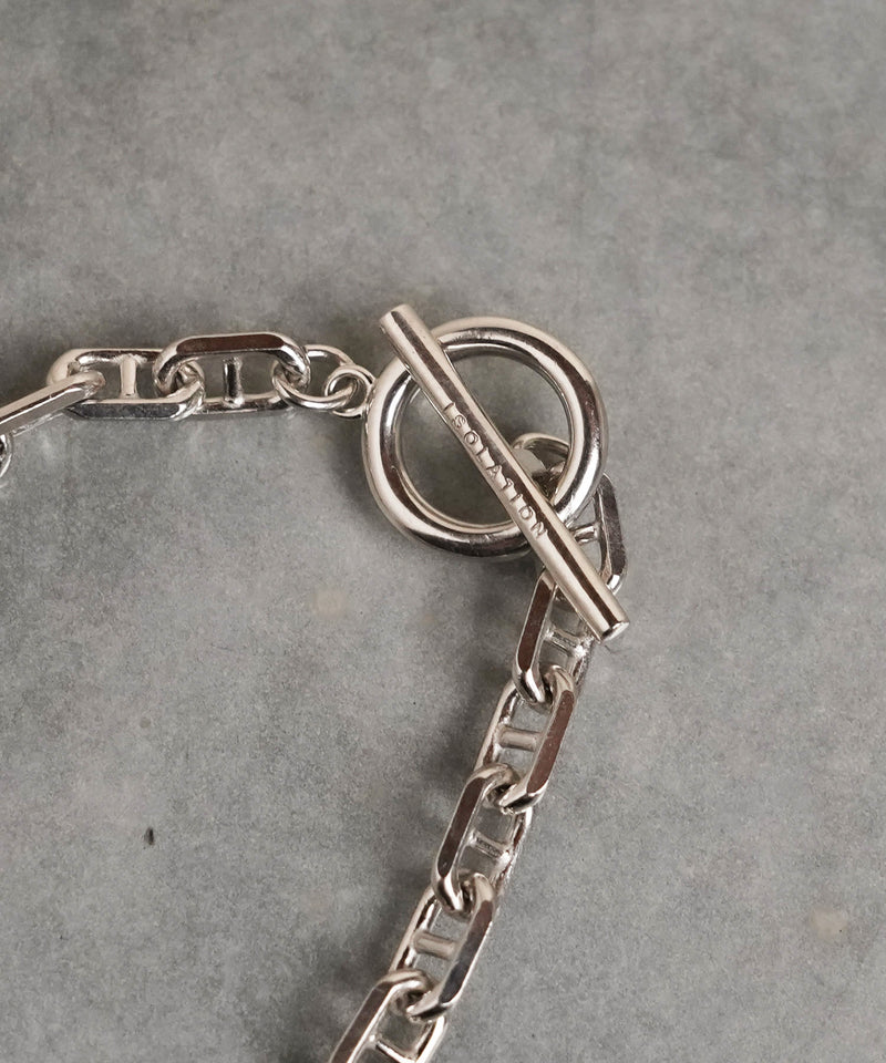 【ISOLATION / アイソレーション】silver925 Anchor Chain Bracelet / （プラチナコーティング）/ ISB-0120P
