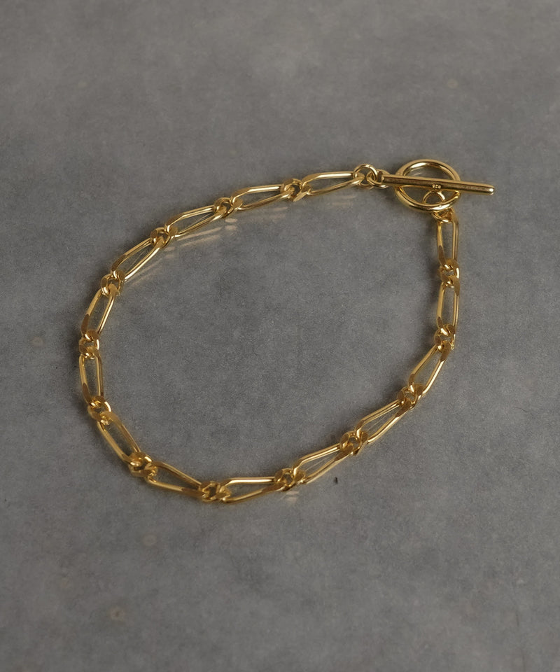 【ISOLATION / アイソレーション】Silver925  Figaro Chain Bracelet (16.5cm) / ILB-0128G
