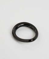 【ISOLATION / アイソレーション】Silver925 Smooth Curve Ring BLACK  / ISR-0102B
