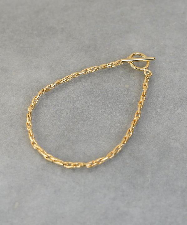 【ISOLATION / アイソレーション】silver925 Twist Chain Bracelet （K18gp） / ILB-0102G