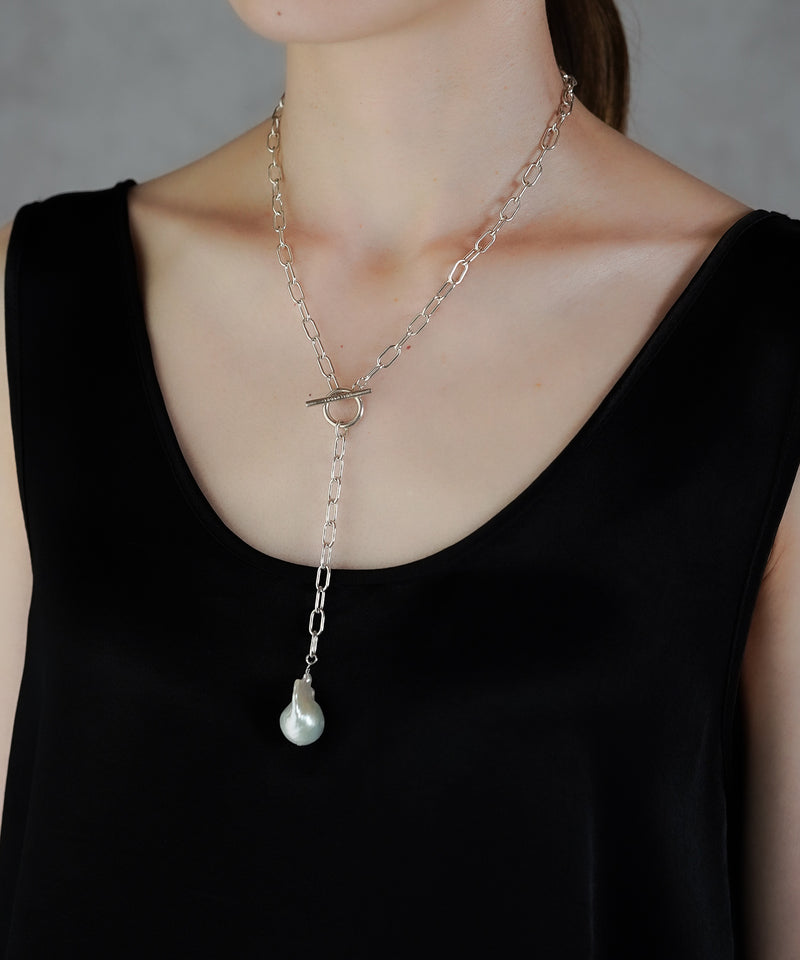 【ISOLATION / アイソレーション】Baroque Pearl Lariat Necklace (44cm) / ISN-0127