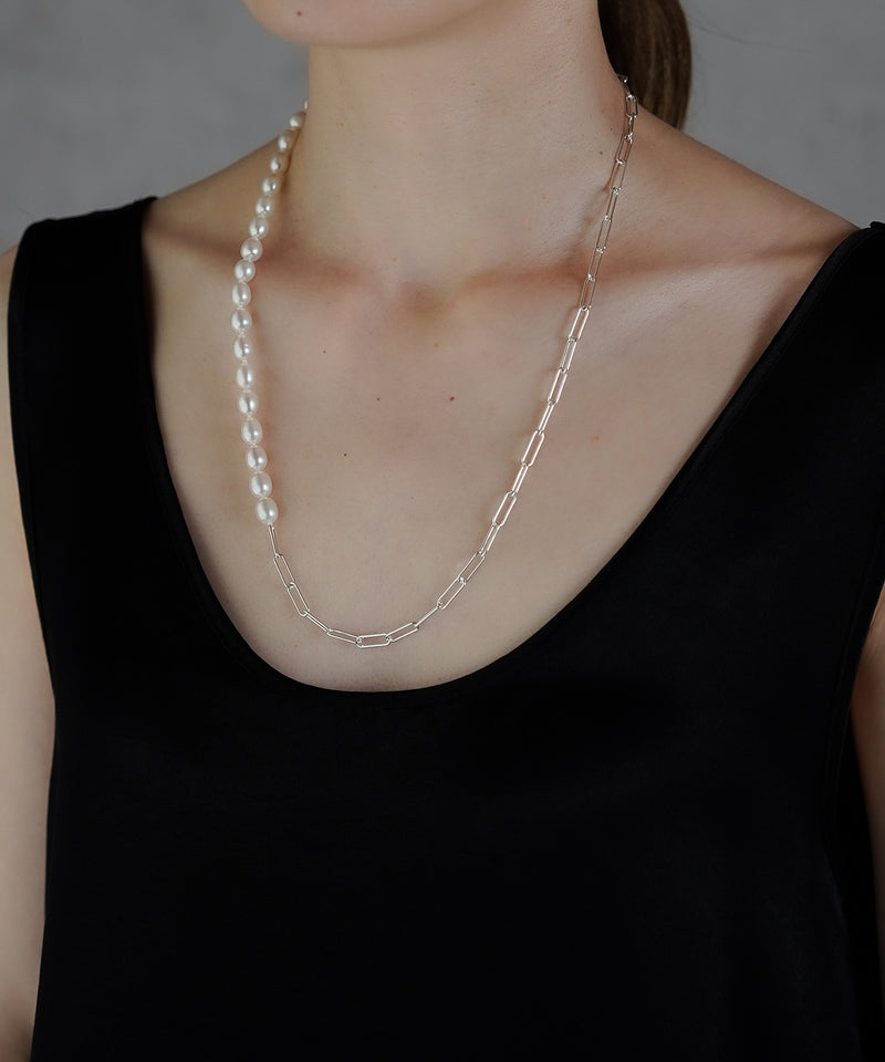 【ISOLATION / アイソレーション】〈UNISEX〉Baroque Pearl Chain Necklace(56cm) / ISN-0122