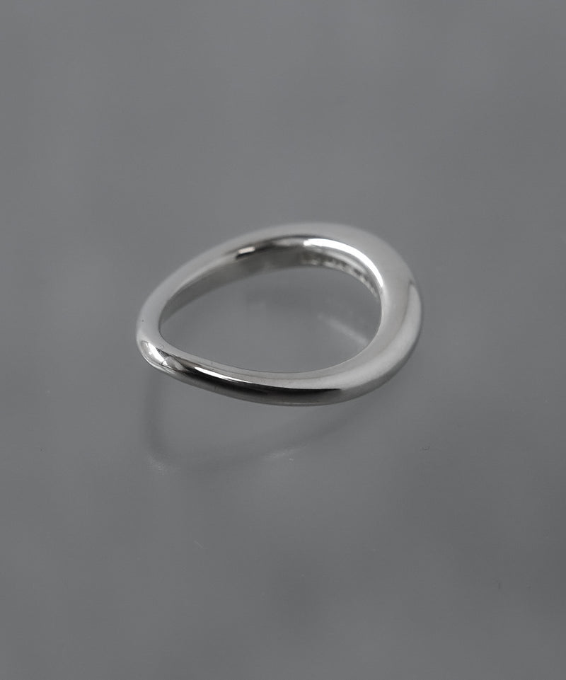 【ISOLATION / アイソレーション】Silver925 Smooth Curve Ring (PTコーティング) / ISR-0102P