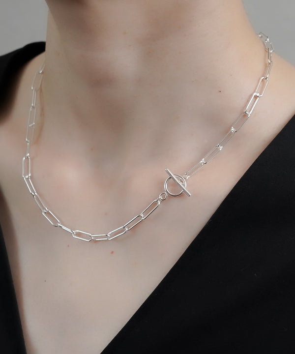 ISOLATION / アイソレーション】Silver925 Rectangle Chain Necklace
