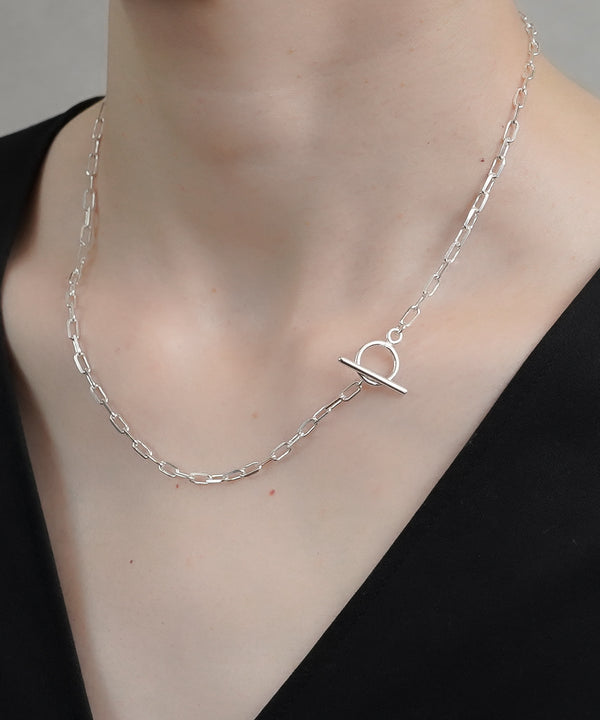【ISOLATION / アイソレーション】Silver925 Cut Chain Necklace(40cm) / ILN-0149