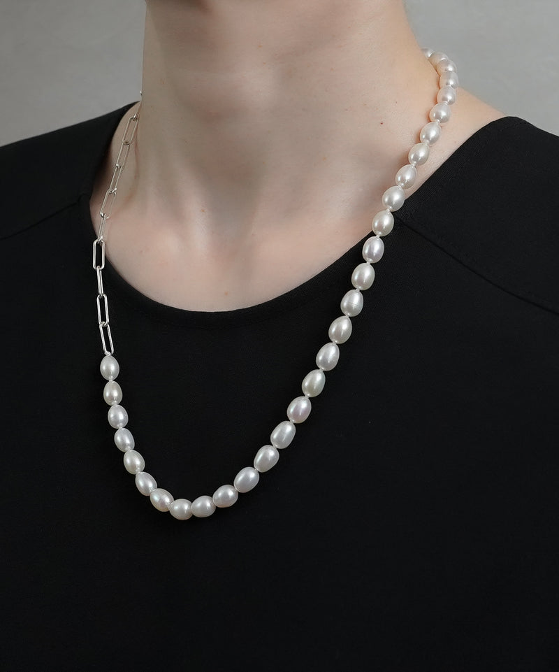 【ISOLATION / アイソレーション】〈UNISEX〉Baroque Pearl Chain Necklace (53cm) / ISN-0121