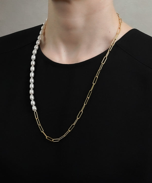 【ISOLATION / アイソレーション】〈UNISEX〉Baroque Pearl Chain Necklace (56cm) / ISN-0122