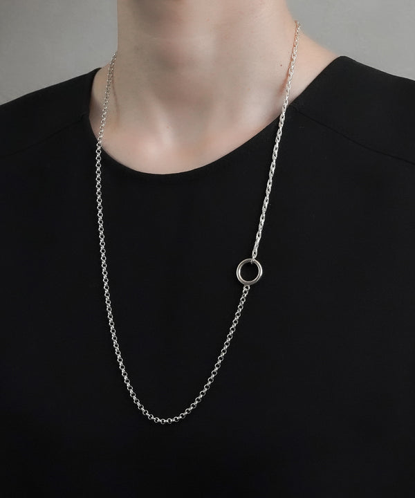 【ISOLATION / アイソレーション】SV925 Unisex Combination Long Necklace M (65cm) / ISN-0132 (SILVER)