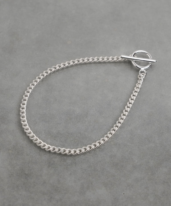 【ISOLATION / アイソレーション】Silver925  Curve Chain Bracelet (17cm,19cm) / ILB-0127