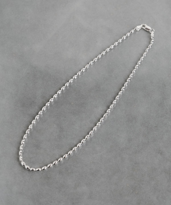 【ISOLATION / アイソレーション】Silver925  Oval Ball Chain Necklace  (40cm,45cm) / ILN-0154