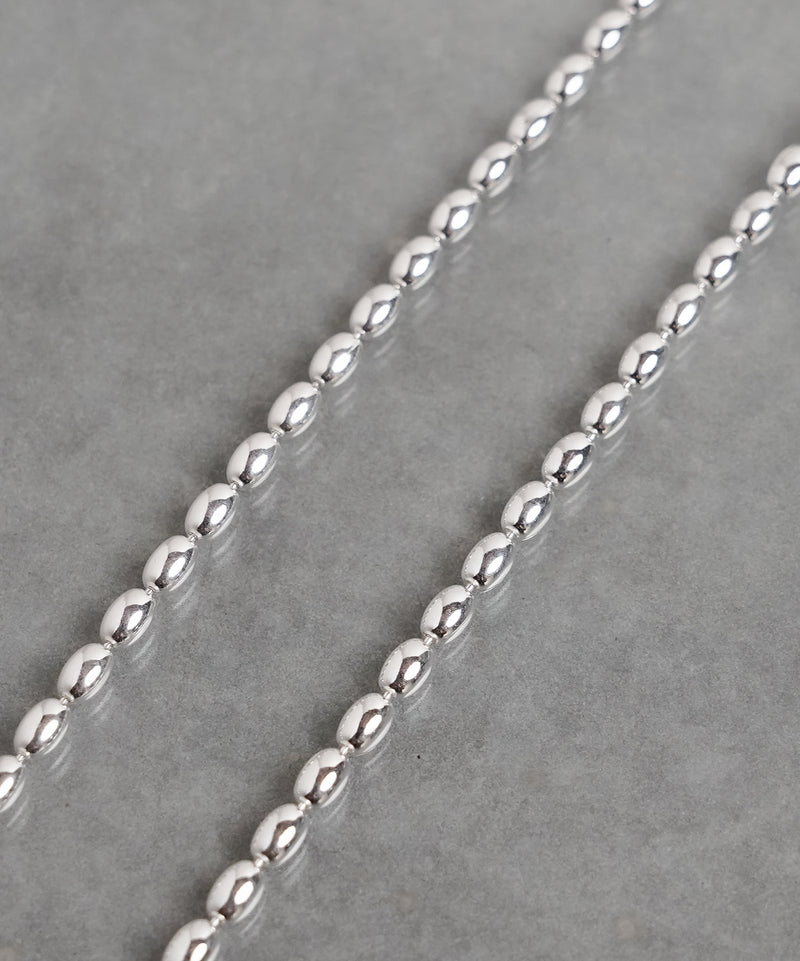 【ISOLATION / アイソレーション】Silver925  Oval Ball Chain Necklace  (40cm,45cm) / ILN-0154