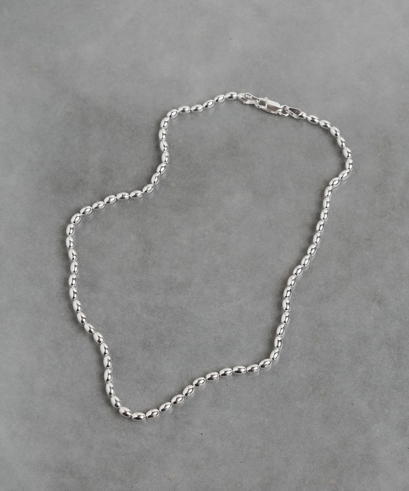 【ISOLATION / アイソレーション】Silver925  Oval Ball Chain Necklace  (40cm,45cm) / ILN-0154