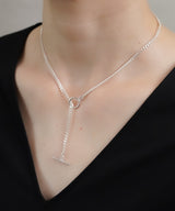 【ISOLATION / アイソレーション】Silver925  Curve Chain Necklace (40cm,50cm) / ILN-0155