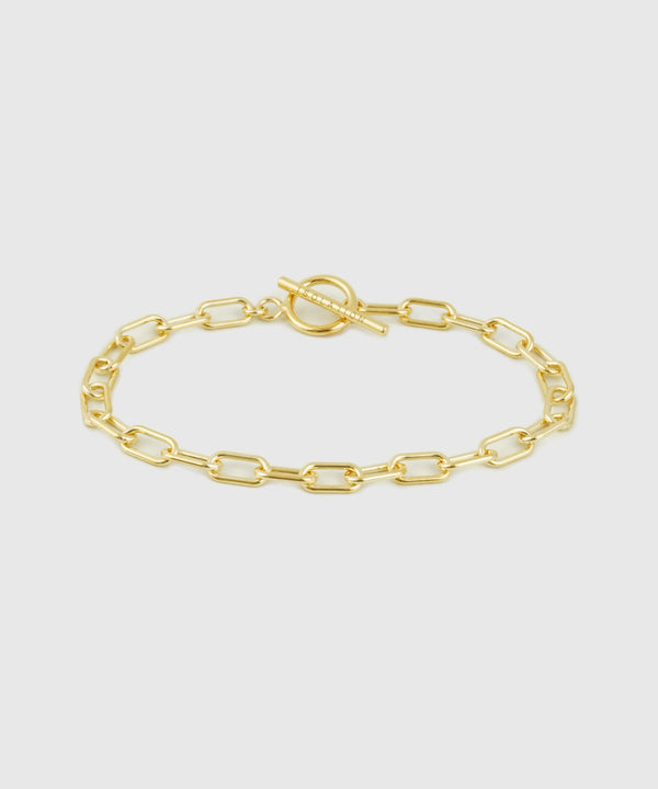 【ISOLATION / アイソレーション】silver925 Oval Chain Bracelet (K18gp) / ILB-0101G