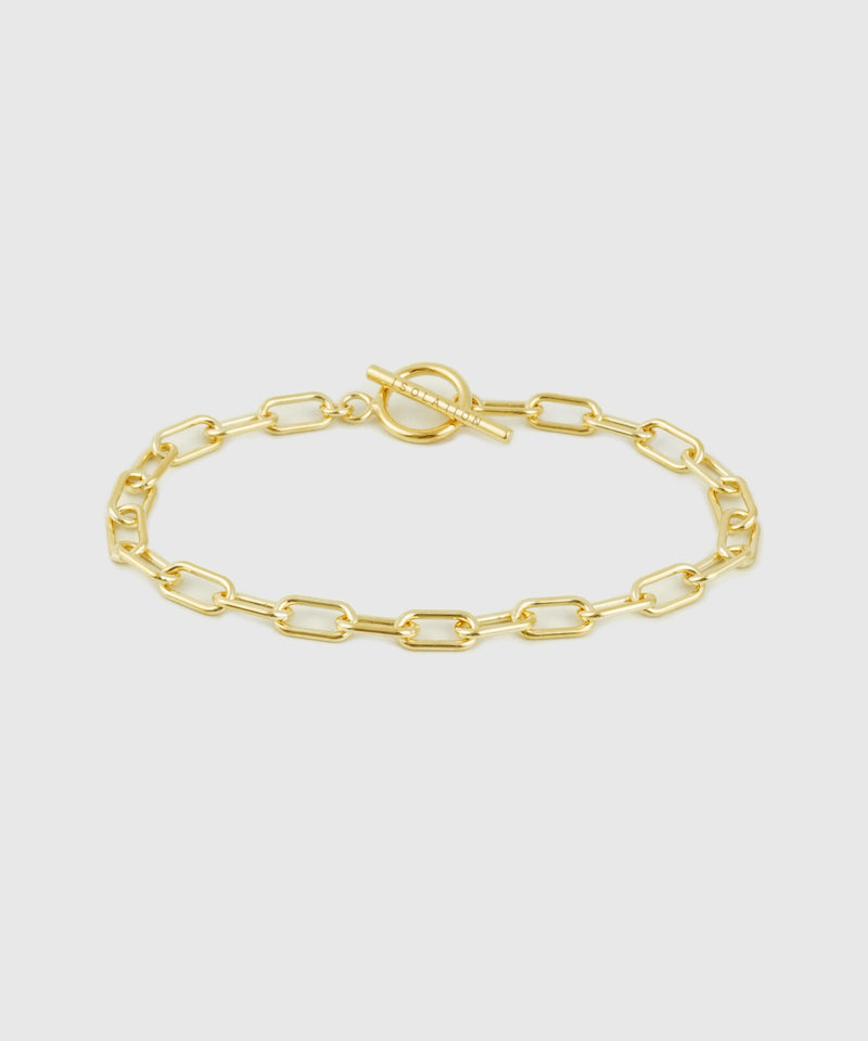 【ISOLATION / アイソレーション】silver925 Oval Chain Bracelet (K18gp) / ILB-0101G