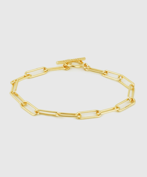 【ISOLATION / アイソレーション】Silver925  Rectangle Chain Bracelet (17cm) / ILB-0129G