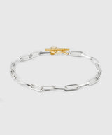 【ISOLATION / アイソレーション】Linear Chain Bracelet /ILB-0133(SILVER×GOLD)