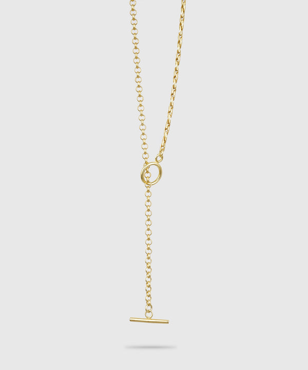 【ISOLATION / アイソレーション】silver925 Unisex Combination Long Necklace  (63cm) / ILN-0139G (GOLD)