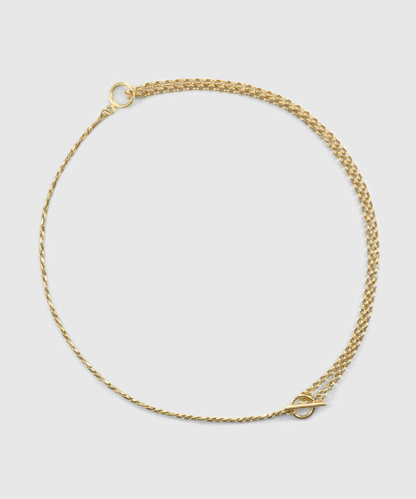 【ISOLATION / アイソレーション】silver925 Unisex Combination Long Necklace  (63cm) / ILN-0139G (GOLD)