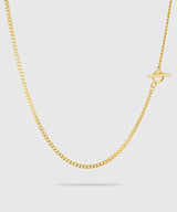 【ISOLATION / アイソレーション】Silver925 Curve Chain Necklace（40cm) (K18gp) /ILN-0155G