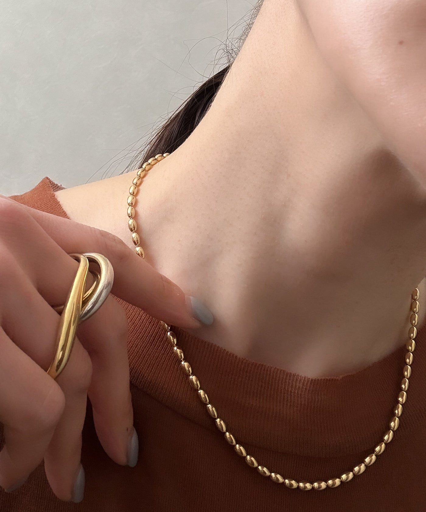 ISOLATION Silver925 オーバルボールチェーンネックレス ISOLATION / アイソレーション】Silver925 Oval Ball Chain Necklace