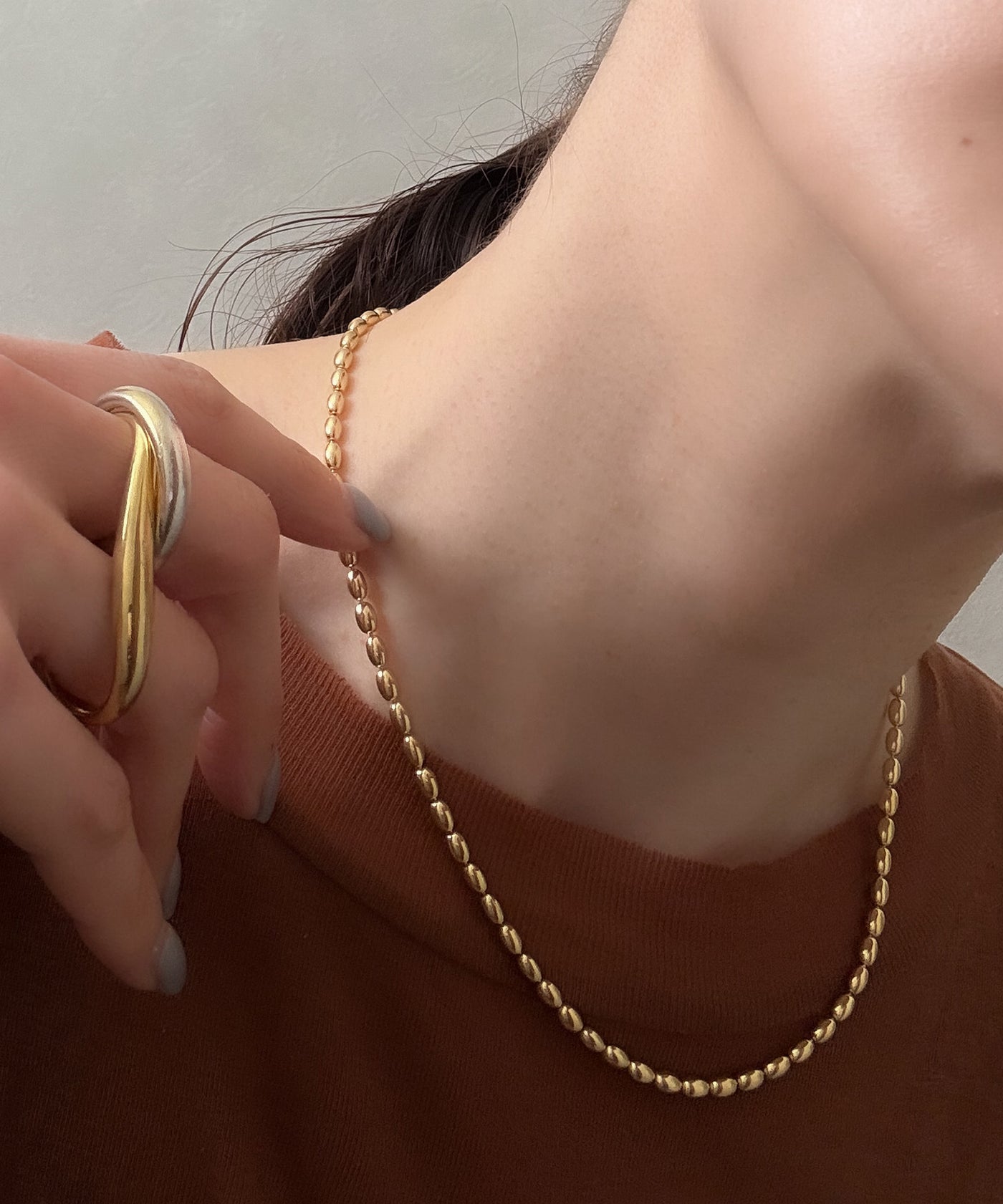 ISOLATION Silver925 オーバルボールチェーンネックレス ISOLATION / アイソレーション】Silver925 Oval Ball Chain Necklace