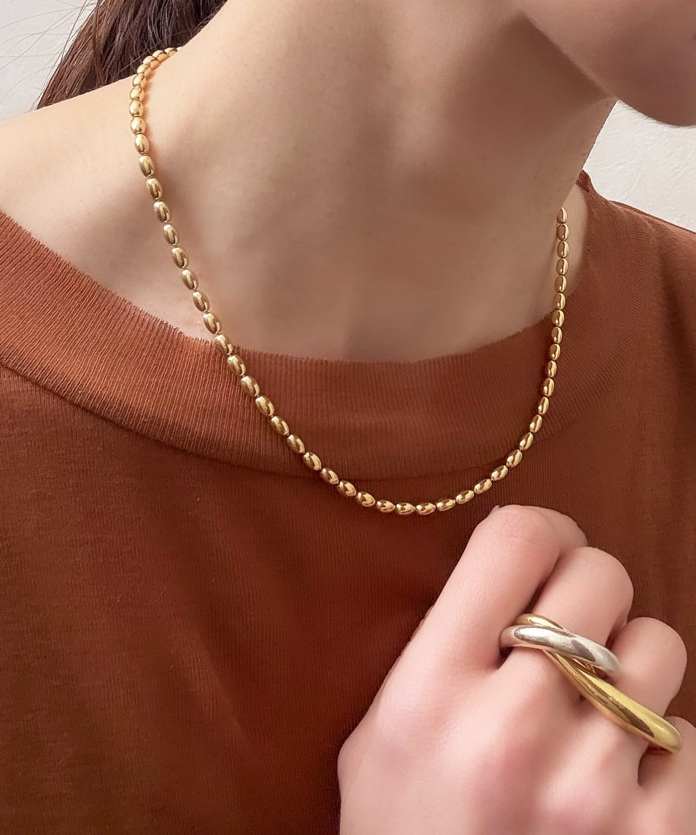 ISOLATION Silver925 オーバルボールチェーンネックレス ISOLATION / アイソレーション】Silver925 Oval Ball Chain Necklace