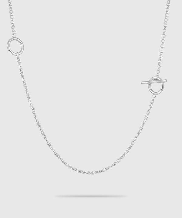 【ISOLATION / アイソレーション】SV925 Unisex Combination Long Necklace  (65cm) / ISN-0132 (SILVER)
