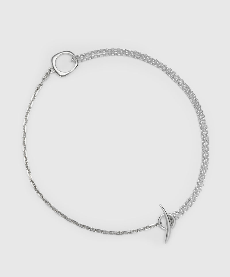 【ISOLATION / アイソレーション】Combination Sculpture Long Necklace(70cm) / ISN-0306 (SILVER)