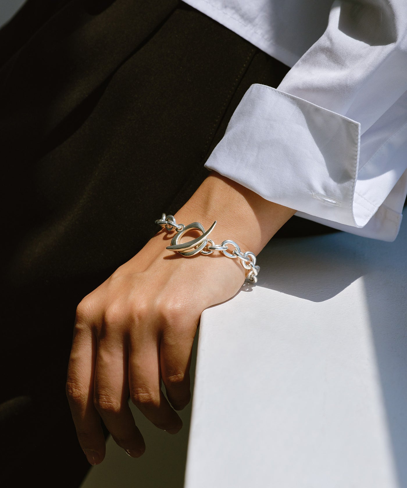 ISOLATION 】Sculpture Bracelet(18cm) /ISB-0304(SILVER×GOLD