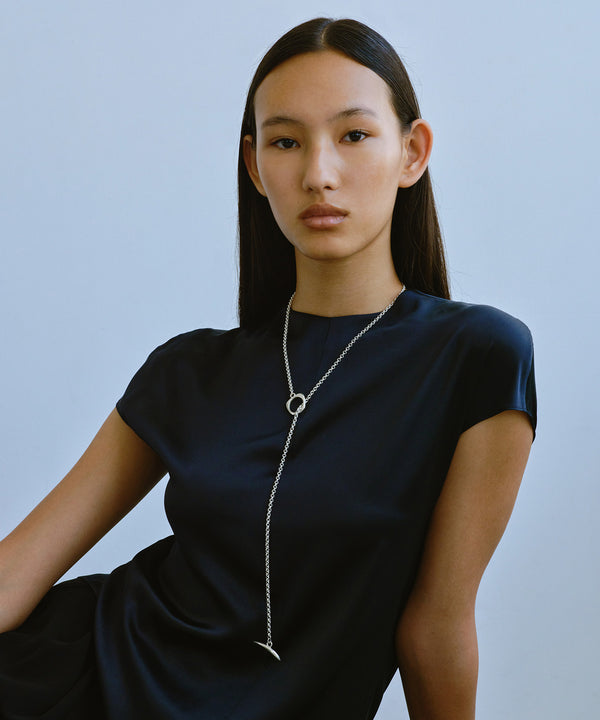 【ISOLATION / アイソレーション】Combination Sculpture Long Necklace(70cm) / ISN-0306 (SILVER)